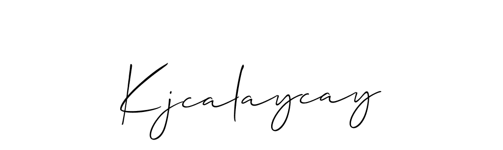 Also we have Kjcalaycay name is the best signature style. Create professional handwritten signature collection using Allison_Script autograph style. Kjcalaycay signature style 2 images and pictures png