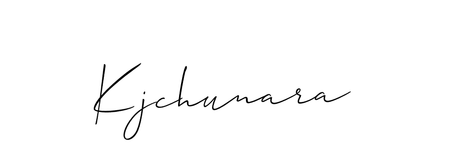 Similarly Allison_Script is the best handwritten signature design. Signature creator online .You can use it as an online autograph creator for name Kjchunara. Kjchunara signature style 2 images and pictures png