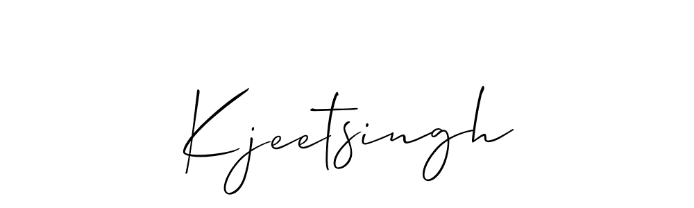 How to make Kjeetsingh name signature. Use Allison_Script style for creating short signs online. This is the latest handwritten sign. Kjeetsingh signature style 2 images and pictures png