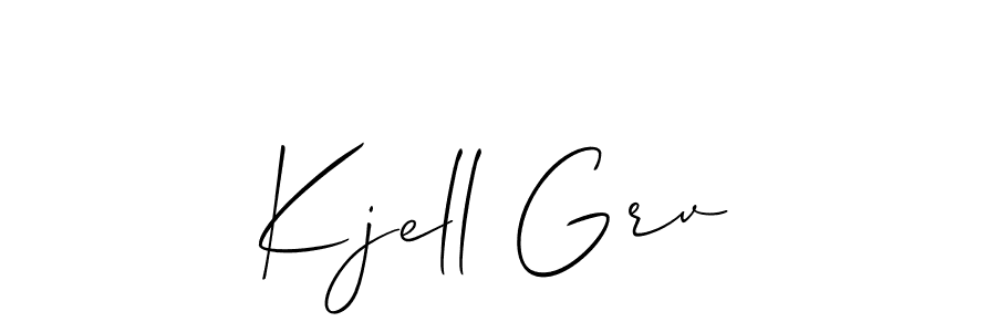 Allison_Script is a professional signature style that is perfect for those who want to add a touch of class to their signature. It is also a great choice for those who want to make their signature more unique. Get Kjell Grv name to fancy signature for free. Kjell Grv signature style 2 images and pictures png