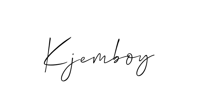 It looks lik you need a new signature style for name Kjemboy. Design unique handwritten (Allison_Script) signature with our free signature maker in just a few clicks. Kjemboy signature style 2 images and pictures png