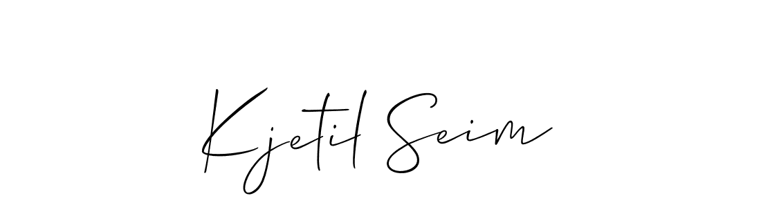 Also You can easily find your signature by using the search form. We will create Kjetil Seim name handwritten signature images for you free of cost using Allison_Script sign style. Kjetil Seim signature style 2 images and pictures png