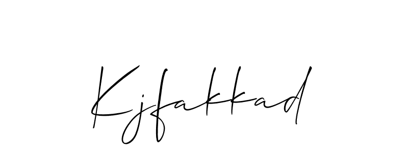 Create a beautiful signature design for name Kjfakkad. With this signature (Allison_Script) fonts, you can make a handwritten signature for free. Kjfakkad signature style 2 images and pictures png