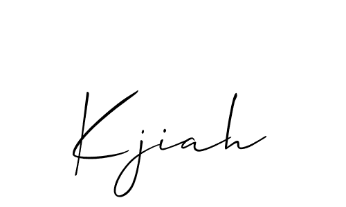 Design your own signature with our free online signature maker. With this signature software, you can create a handwritten (Allison_Script) signature for name Kjiah. Kjiah signature style 2 images and pictures png