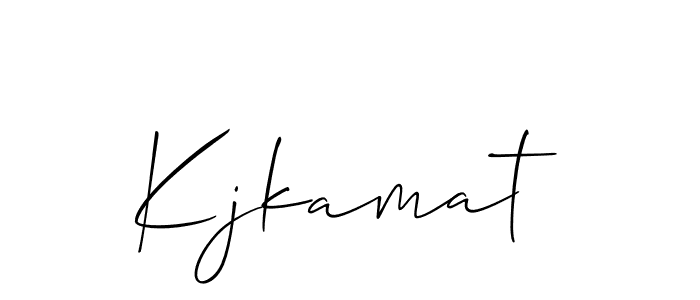 Also we have Kjkamat name is the best signature style. Create professional handwritten signature collection using Allison_Script autograph style. Kjkamat signature style 2 images and pictures png