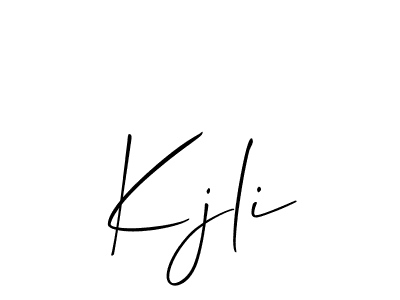 Make a beautiful signature design for name Kjli. With this signature (Allison_Script) style, you can create a handwritten signature for free. Kjli signature style 2 images and pictures png