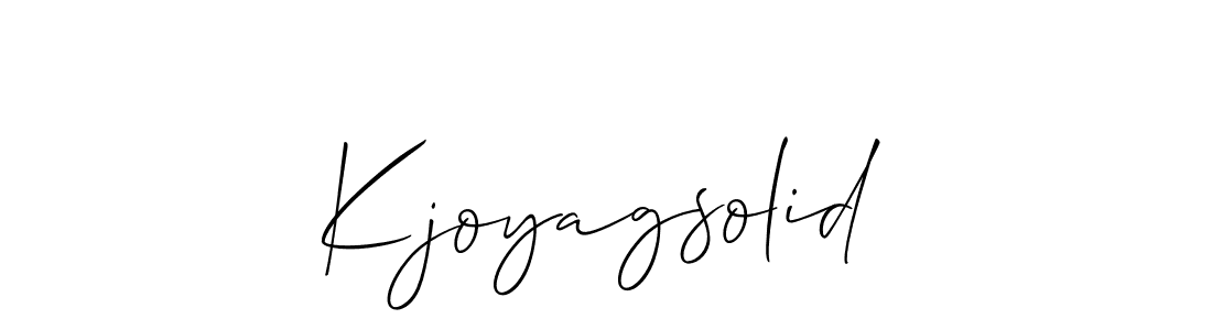 The best way (Allison_Script) to make a short signature is to pick only two or three words in your name. The name Kjoyagsolid include a total of six letters. For converting this name. Kjoyagsolid signature style 2 images and pictures png