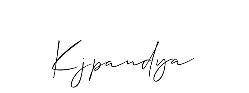 How to make Kjpandya name signature. Use Allison_Script style for creating short signs online. This is the latest handwritten sign. Kjpandya signature style 2 images and pictures png