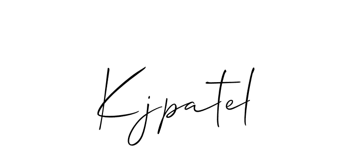 It looks lik you need a new signature style for name Kjpatel. Design unique handwritten (Allison_Script) signature with our free signature maker in just a few clicks. Kjpatel signature style 2 images and pictures png