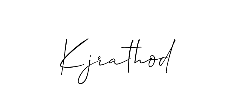 Design your own signature with our free online signature maker. With this signature software, you can create a handwritten (Allison_Script) signature for name Kjrathod. Kjrathod signature style 2 images and pictures png