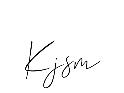 Also You can easily find your signature by using the search form. We will create Kjsm name handwritten signature images for you free of cost using Allison_Script sign style. Kjsm signature style 2 images and pictures png