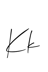 if you are searching for the best signature style for your name Kk. so please give up your signature search. here we have designed multiple signature styles  using Allison_Script. Kk signature style 2 images and pictures png