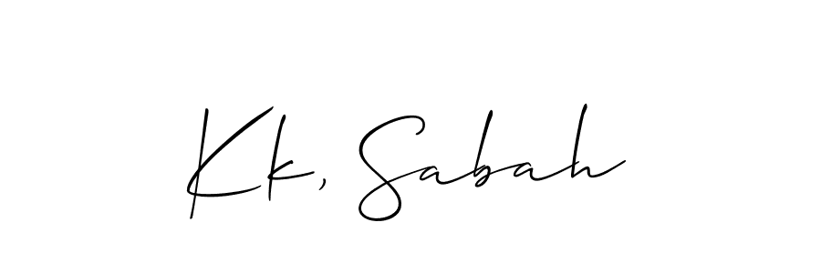 Similarly Allison_Script is the best handwritten signature design. Signature creator online .You can use it as an online autograph creator for name Kk, Sabah. Kk, Sabah signature style 2 images and pictures png