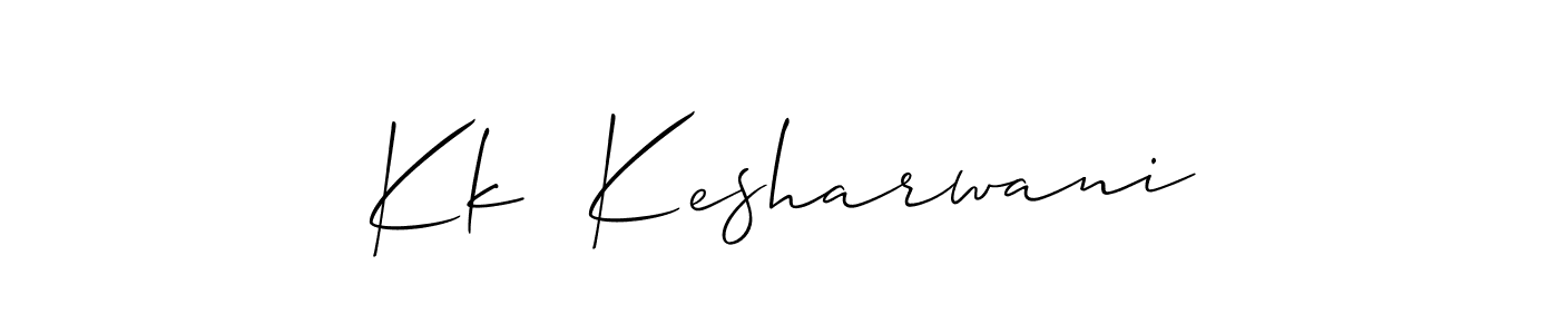 Kk  Kesharwani stylish signature style. Best Handwritten Sign (Allison_Script) for my name. Handwritten Signature Collection Ideas for my name Kk  Kesharwani. Kk  Kesharwani signature style 2 images and pictures png