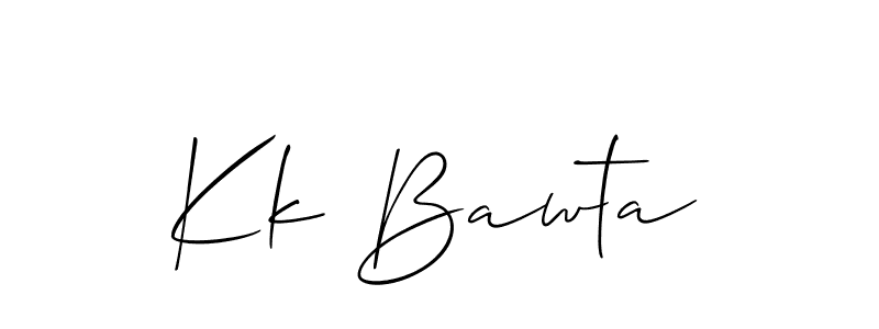 Make a beautiful signature design for name Kk Bawta. Use this online signature maker to create a handwritten signature for free. Kk Bawta signature style 2 images and pictures png