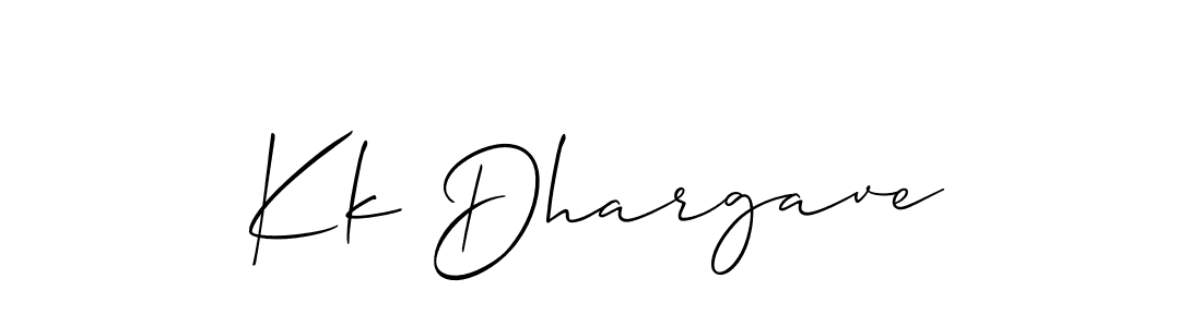 How to Draw Kk Dhargave signature style? Allison_Script is a latest design signature styles for name Kk Dhargave. Kk Dhargave signature style 2 images and pictures png