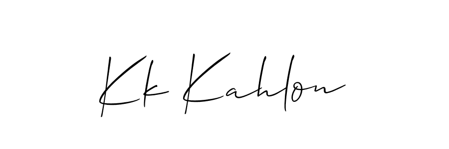 This is the best signature style for the Kk Kahlon name. Also you like these signature font (Allison_Script). Mix name signature. Kk Kahlon signature style 2 images and pictures png