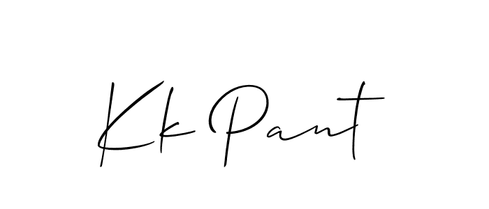 Kk Pant stylish signature style. Best Handwritten Sign (Allison_Script) for my name. Handwritten Signature Collection Ideas for my name Kk Pant. Kk Pant signature style 2 images and pictures png