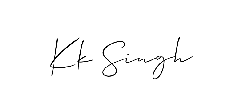 Design your own signature with our free online signature maker. With this signature software, you can create a handwritten (Allison_Script) signature for name Kk Singh. Kk Singh signature style 2 images and pictures png