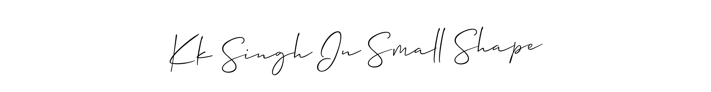 How to make Kk Singh In Small Shape name signature. Use Allison_Script style for creating short signs online. This is the latest handwritten sign. Kk Singh In Small Shape signature style 2 images and pictures png