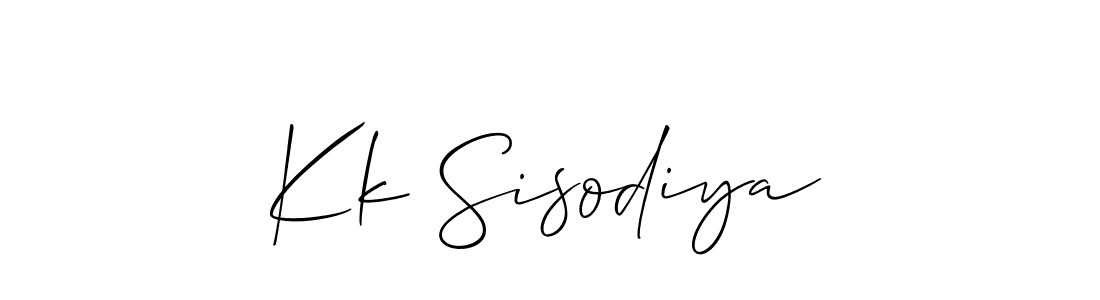 How to make Kk Sisodiya name signature. Use Allison_Script style for creating short signs online. This is the latest handwritten sign. Kk Sisodiya signature style 2 images and pictures png