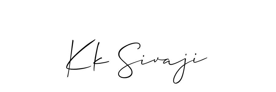 Design your own signature with our free online signature maker. With this signature software, you can create a handwritten (Allison_Script) signature for name Kk Sivaji. Kk Sivaji signature style 2 images and pictures png