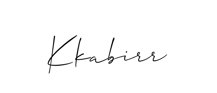 Allison_Script is a professional signature style that is perfect for those who want to add a touch of class to their signature. It is also a great choice for those who want to make their signature more unique. Get Kkabirr name to fancy signature for free. Kkabirr signature style 2 images and pictures png