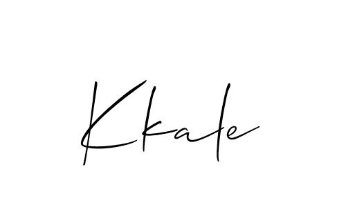 Use a signature maker to create a handwritten signature online. With this signature software, you can design (Allison_Script) your own signature for name Kkale. Kkale signature style 2 images and pictures png