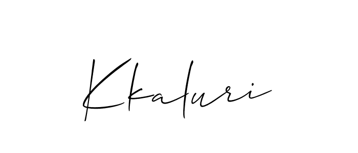 if you are searching for the best signature style for your name Kkaluri. so please give up your signature search. here we have designed multiple signature styles  using Allison_Script. Kkaluri signature style 2 images and pictures png