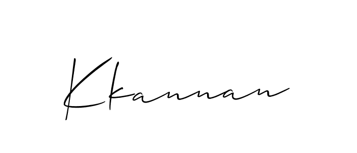 Design your own signature with our free online signature maker. With this signature software, you can create a handwritten (Allison_Script) signature for name Kkannan. Kkannan signature style 2 images and pictures png