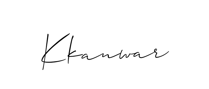 How to make Kkanwar name signature. Use Allison_Script style for creating short signs online. This is the latest handwritten sign. Kkanwar signature style 2 images and pictures png