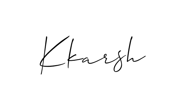 You should practise on your own different ways (Allison_Script) to write your name (Kkarsh) in signature. don't let someone else do it for you. Kkarsh signature style 2 images and pictures png