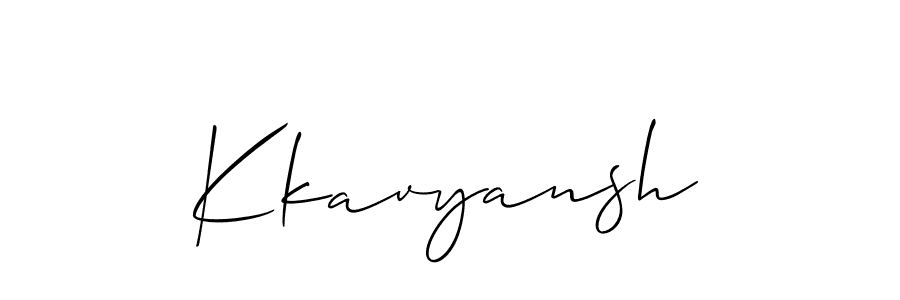 Make a beautiful signature design for name Kkavyansh. With this signature (Allison_Script) style, you can create a handwritten signature for free. Kkavyansh signature style 2 images and pictures png