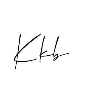 Make a beautiful signature design for name Kkb. With this signature (Allison_Script) style, you can create a handwritten signature for free. Kkb signature style 2 images and pictures png