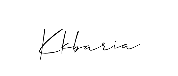 The best way (Allison_Script) to make a short signature is to pick only two or three words in your name. The name Kkbaria include a total of six letters. For converting this name. Kkbaria signature style 2 images and pictures png