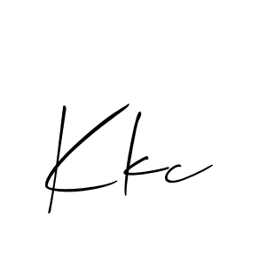 You should practise on your own different ways (Allison_Script) to write your name (Kkc) in signature. don't let someone else do it for you. Kkc signature style 2 images and pictures png