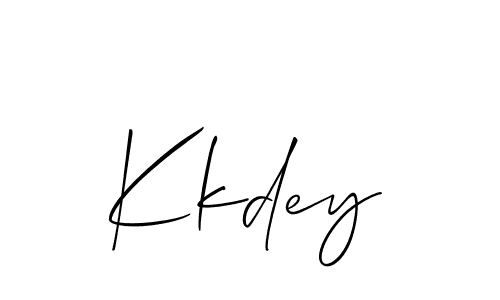 Use a signature maker to create a handwritten signature online. With this signature software, you can design (Allison_Script) your own signature for name Kkdey. Kkdey signature style 2 images and pictures png