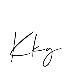 It looks lik you need a new signature style for name Kkg. Design unique handwritten (Allison_Script) signature with our free signature maker in just a few clicks. Kkg signature style 2 images and pictures png