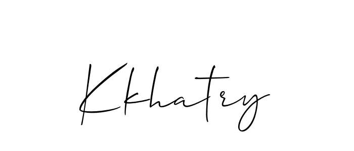 The best way (Allison_Script) to make a short signature is to pick only two or three words in your name. The name Kkhatry include a total of six letters. For converting this name. Kkhatry signature style 2 images and pictures png