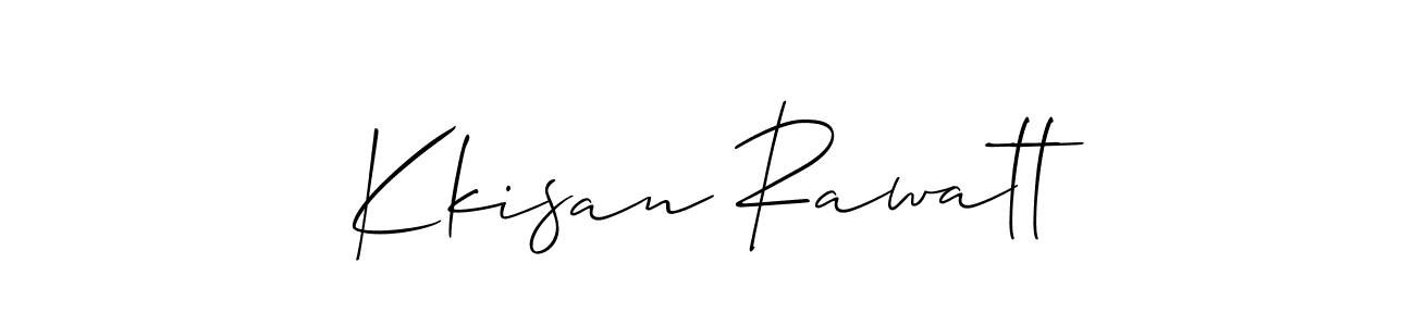 Design your own signature with our free online signature maker. With this signature software, you can create a handwritten (Allison_Script) signature for name Kkisan Rawatt. Kkisan Rawatt signature style 2 images and pictures png