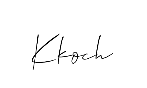 Make a beautiful signature design for name Kkoch. With this signature (Allison_Script) style, you can create a handwritten signature for free. Kkoch signature style 2 images and pictures png