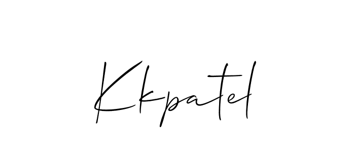 Kkpatel stylish signature style. Best Handwritten Sign (Allison_Script) for my name. Handwritten Signature Collection Ideas for my name Kkpatel. Kkpatel signature style 2 images and pictures png