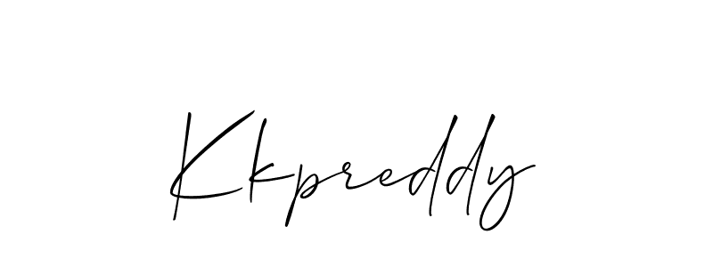 How to make Kkpreddy signature? Allison_Script is a professional autograph style. Create handwritten signature for Kkpreddy name. Kkpreddy signature style 2 images and pictures png