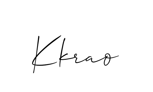 Make a beautiful signature design for name Kkrao. With this signature (Allison_Script) style, you can create a handwritten signature for free. Kkrao signature style 2 images and pictures png