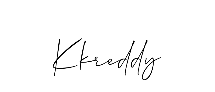 Allison_Script is a professional signature style that is perfect for those who want to add a touch of class to their signature. It is also a great choice for those who want to make their signature more unique. Get Kkreddy name to fancy signature for free. Kkreddy signature style 2 images and pictures png