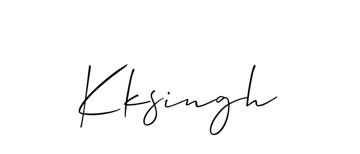 Design your own signature with our free online signature maker. With this signature software, you can create a handwritten (Allison_Script) signature for name Kksingh. Kksingh signature style 2 images and pictures png