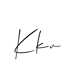 You should practise on your own different ways (Allison_Script) to write your name (Kkv) in signature. don't let someone else do it for you. Kkv signature style 2 images and pictures png