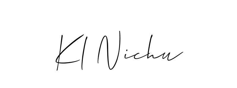 This is the best signature style for the Kl Nichu name. Also you like these signature font (Allison_Script). Mix name signature. Kl Nichu signature style 2 images and pictures png