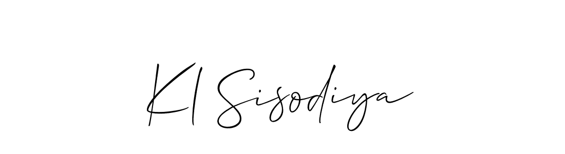 It looks lik you need a new signature style for name Kl Sisodiya. Design unique handwritten (Allison_Script) signature with our free signature maker in just a few clicks. Kl Sisodiya signature style 2 images and pictures png