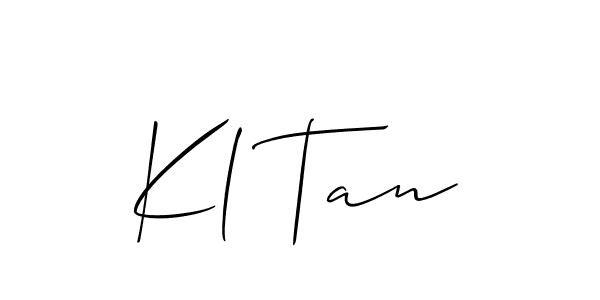 How to Draw Kl Tan signature style? Allison_Script is a latest design signature styles for name Kl Tan. Kl Tan signature style 2 images and pictures png